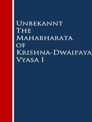 cover image of The Mahabharata of Krishna-Dwaipayana Vyasa I